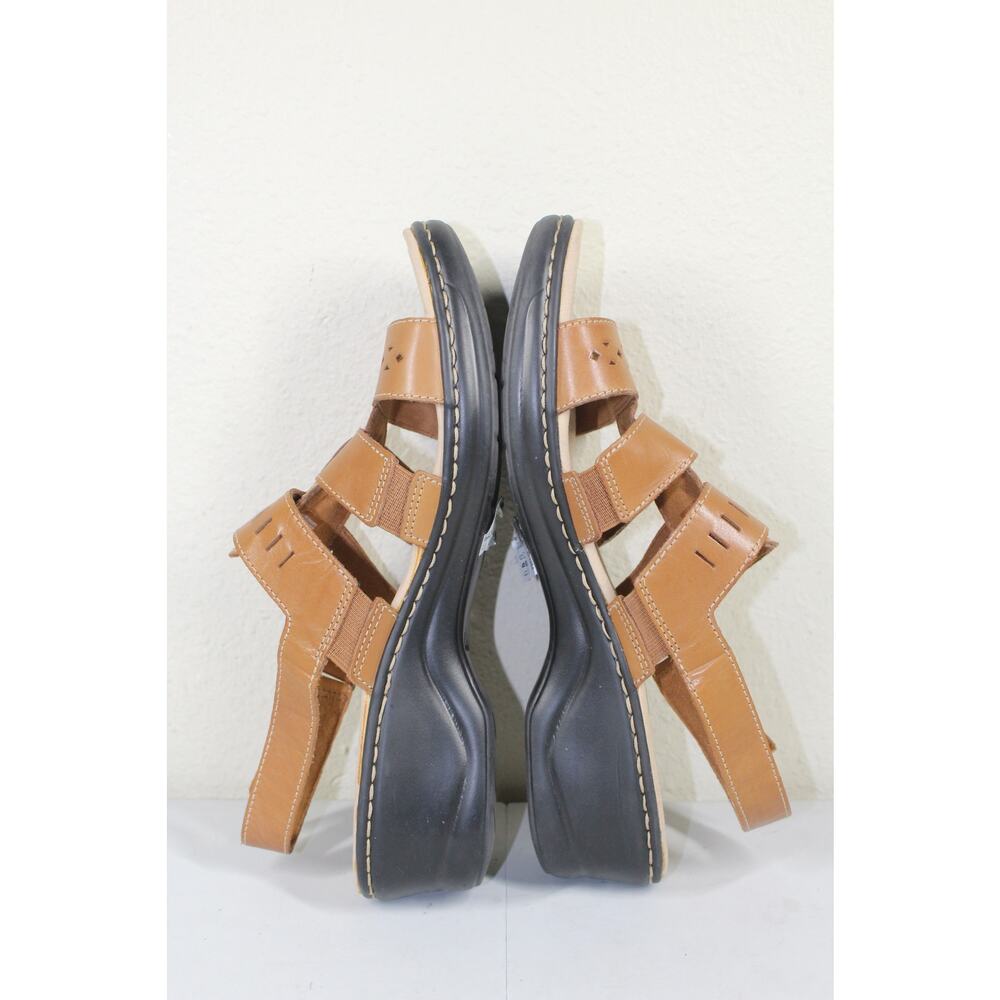 Clarks Women's Lexi Qwin Leather Sandals Size 12M Tan - Picture 3 of 7
